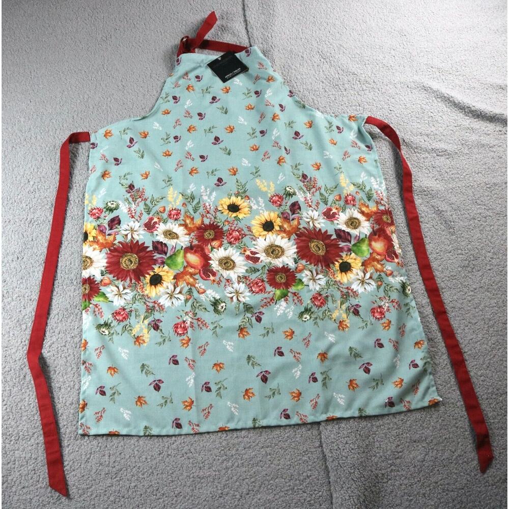 New Cynthia Rowley New York Apron Tablier Floral Full Bib Kitchen 28" x 38"